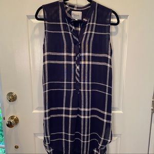 Rails Blue and White Sleeveless Top